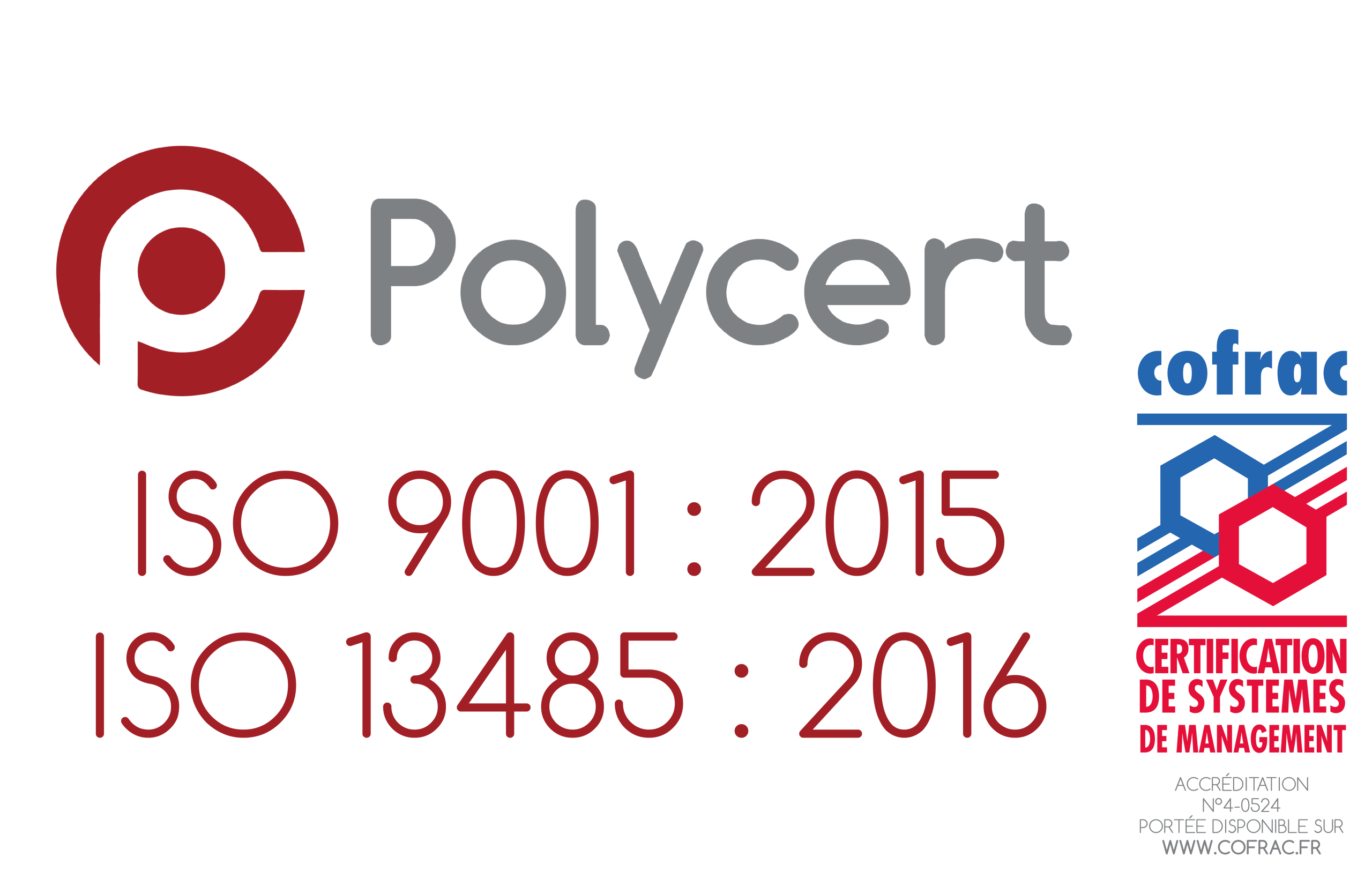 Polycert-Cofrac 9001+13485